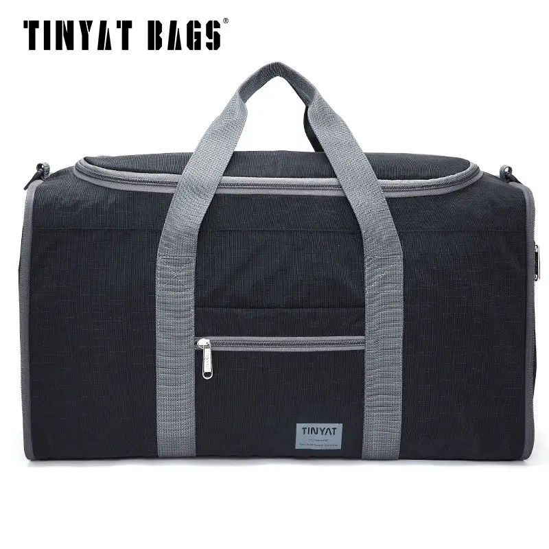 tinyat-bolsa-de-viaje-plegable-para-hombre-y-mujer-bolso-de-mano-molle-portatil-impermeable-de-nailon-informal-t-306-de-equipaje-negro