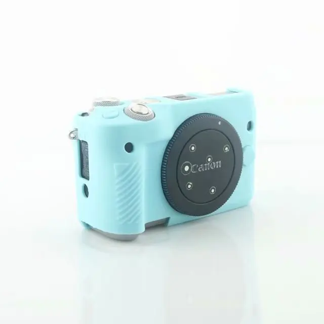 Силиконовая кожа брони чехол корпус протектор для Canon EOS R EOS RP EOSRP M100 M3 M6 M10 цифровая камера слинг сумка на плечо - Цвет: M6 blue