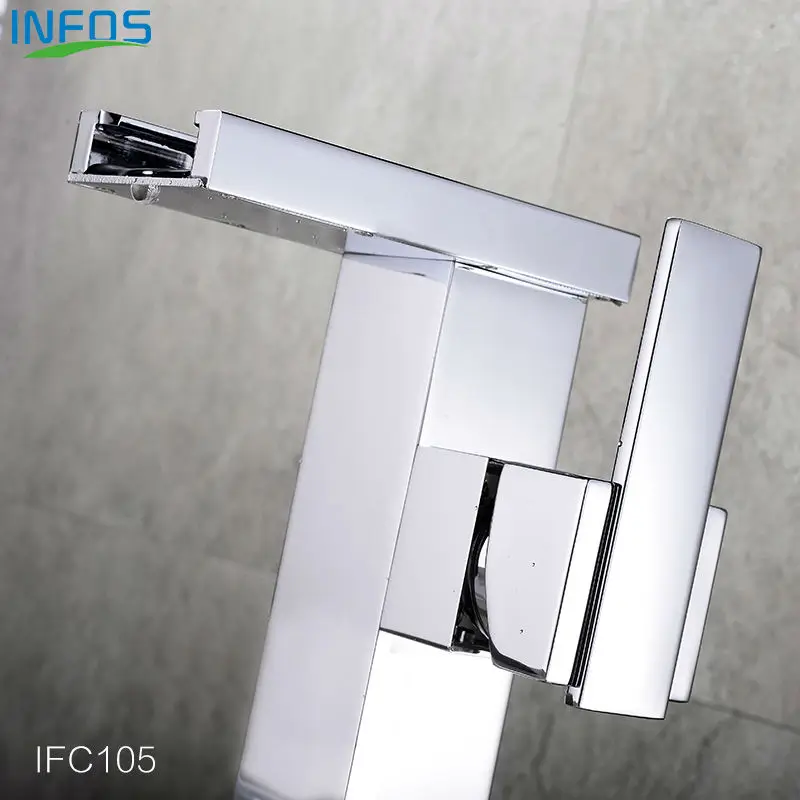 LED Waterfall Wash Basins Pure Copper Tap for Bathroom Faucet Deck Mounted Torneira Banheiro Basin Mixer IFC105 LED Waterfall Wash Basins Pure Copper Tap for Bathroom Faucet Deck Mounted Torneira Banheiro Basin Mixer IFC105
