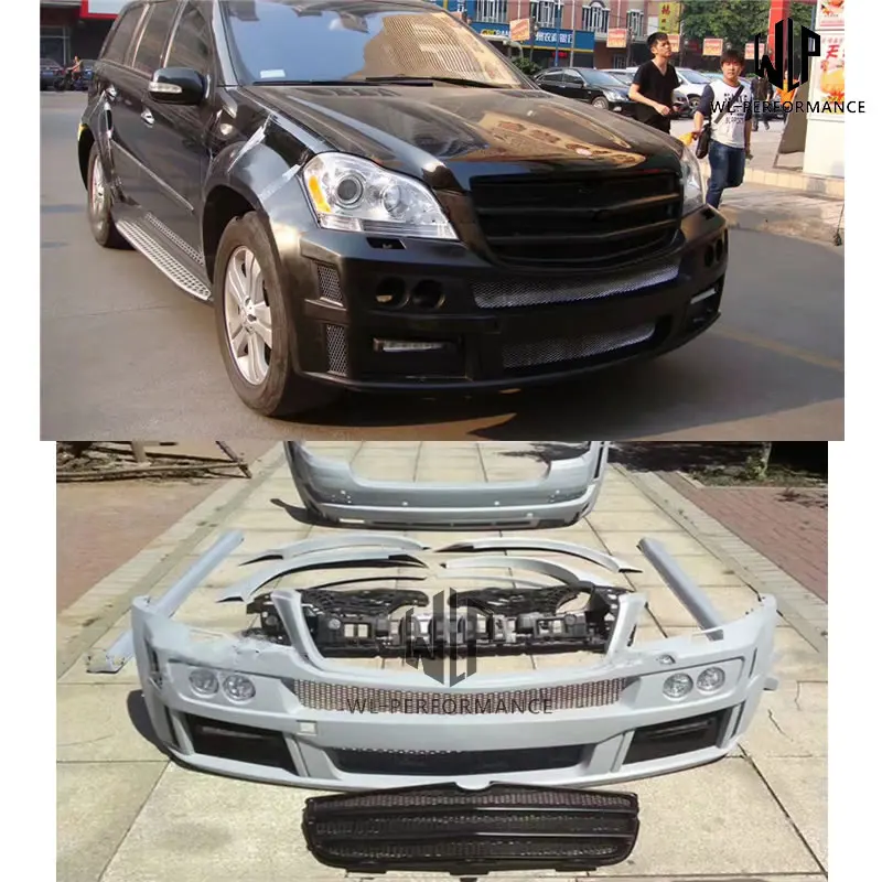 Комплект переднего бампера и заднего X164 GL350 GL450 GL63 FRP для Mercedes Benz GL500 Brabus 06 12|Обвесы|