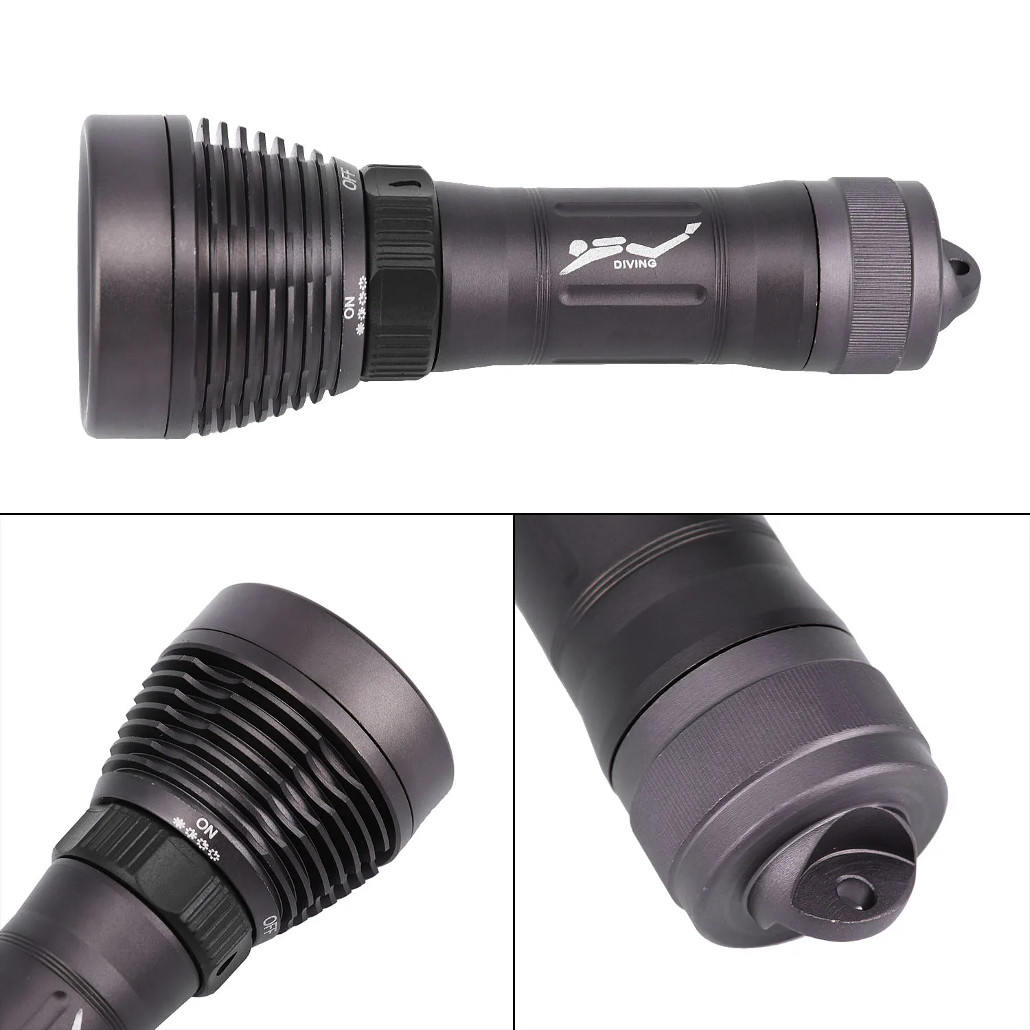 

Torch Diving Flashlight LED Aluminum Bright Lamp Shock-proof Underwater Outdoor 8000 Lumen