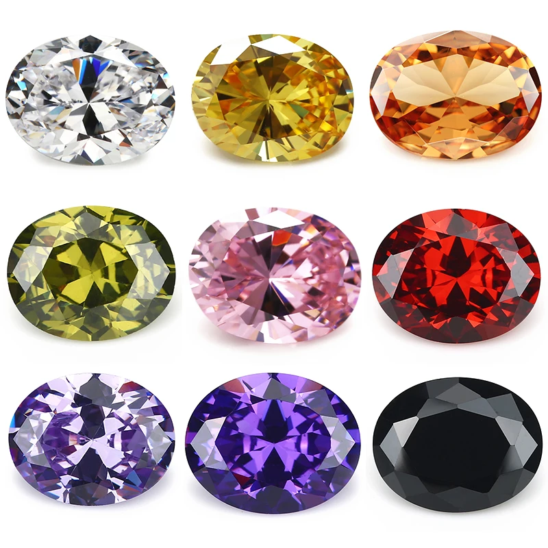 Cubic Zirconia Stones Loose Oval Zirconia Stone Synthetic Gems 2x3