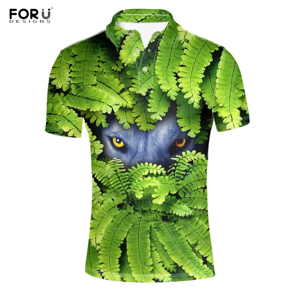 

FORUDESIGNS Shirt Men 3D Animal Print Top Tees Fashion Men's Clothing Short Sleeve Breathable Shirts Ralphmen Shirt