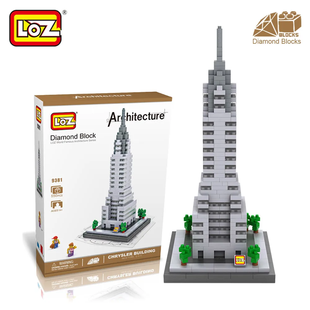 

Mr.Froger LOZ Chrysler Building Diamond Block World Famous Architecture New York USA Toy Bricks Building Blocks House City Tower