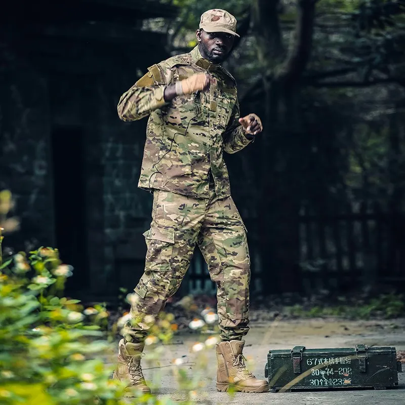 Тактическая камуфляжная военная форма, охотничья одежда, костюм для мужчин, армейская одежда, уличная дышащая Комплексная тренировочная одежда, набор - Цвет: C680