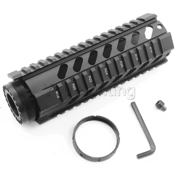 

Tactical Hunting Quad Rail Handguard Free Float Rail Mount System AR-15 M4 M16 7'' Length