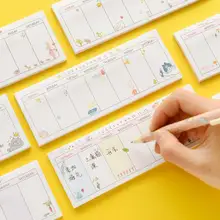 New Arrival Kawaii 30 Sheets Sticky Weekly Planner Memo Pad To Do List Study Work Schedule Plan Paperlaria School Stationery