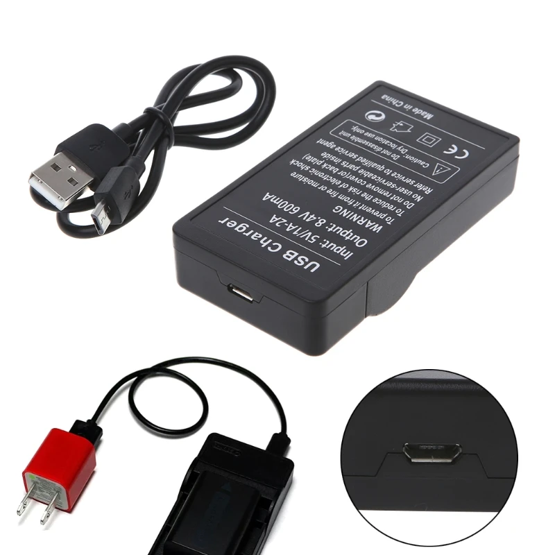 

OOTDTY Battery Charger For Canon LP-E17 EOS M3 EOS 750D EOS 760D Portable