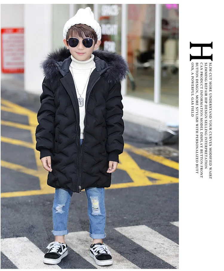fur hooded long children's winter jackets for boys white duck down coats kids outerwear boys winter teenage boys winter coats  2 3 4 5 6 7 8 9 10 11 12 13 14 15 years little big boy clothes winter jacket warn coats boys winter clothes (15)