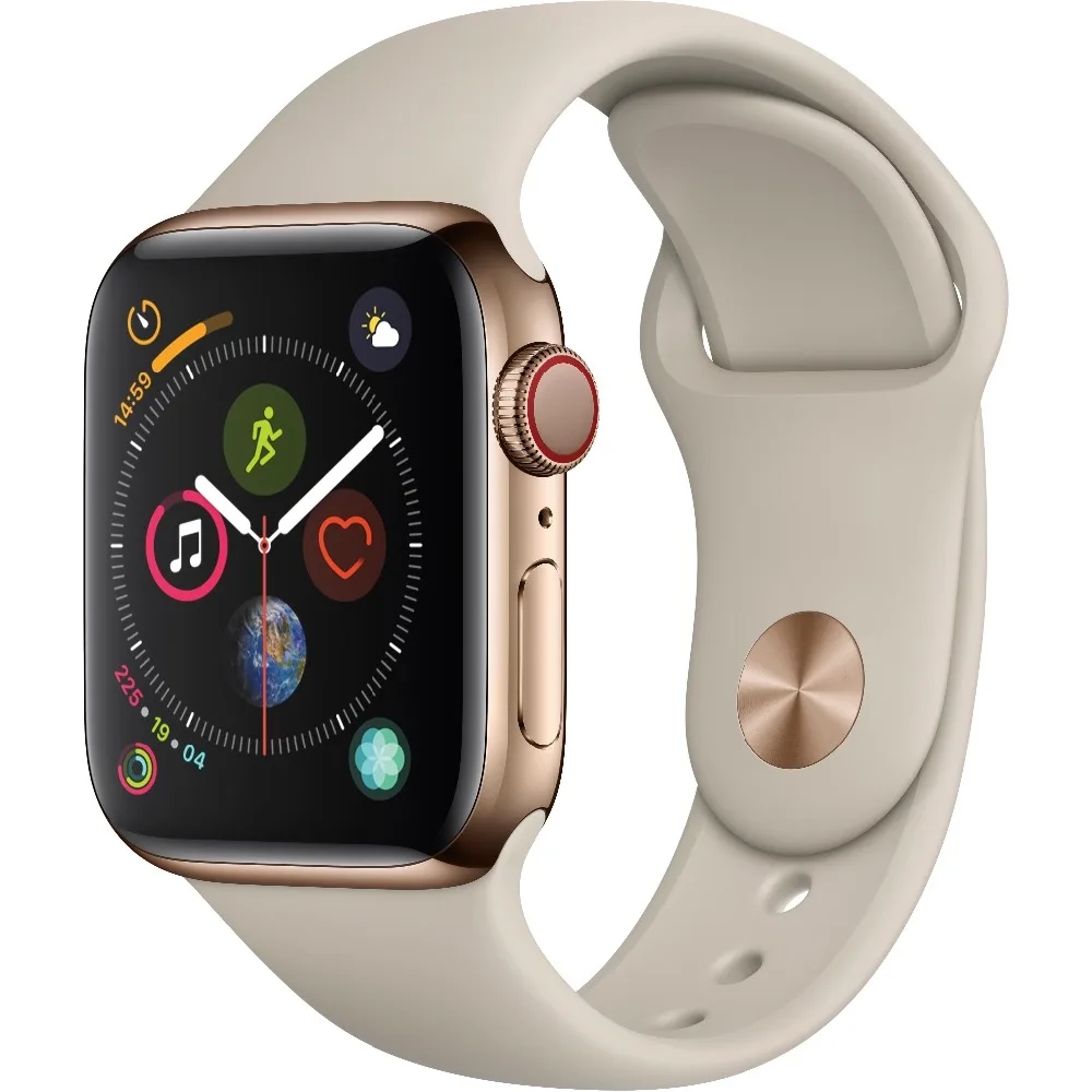 Brand New Apple Watch Series 4 40/44mm GPS+Cellular Stainless Steel Case with Sport Band Electric Heart Sensor Falling Detect