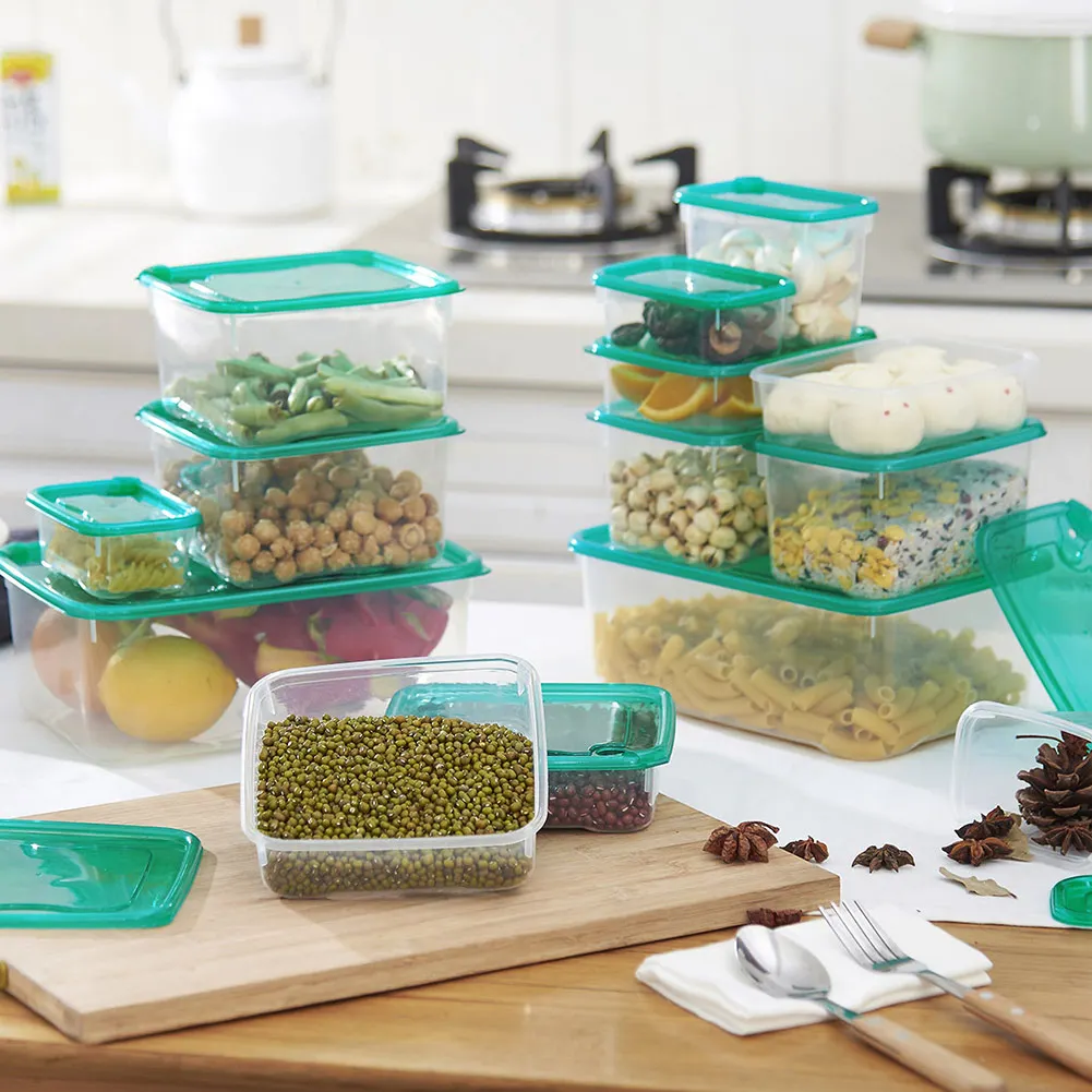 

17 Pcs Multi Purpose PP Microwave Boxes Sealed Crisper Refrigerator Storage Organizer Lunch Box 66CY