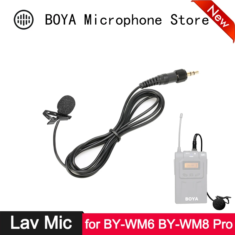 BOYA оригинальный отворот Lavalier микрофон для Sennhaiser TX8 BY-WM8 Pro K2 K1 беспроводной система