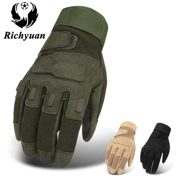 

Richyuan US Tactical Gloves Army Combat Men Military Police Soldier Paintball Outdoor Sport Mitten Gloves