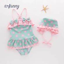 Сиамский Купальник для девочек, детский купальник для девочки, купальный костюм, цельнокроеное kids1-6Y для малышей, Детская популярная весенняя одежда