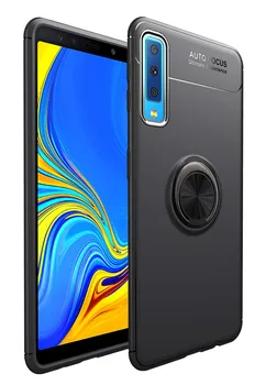

Stand case Silicone with Ring for Samsung Galaxy A7 2018 Black