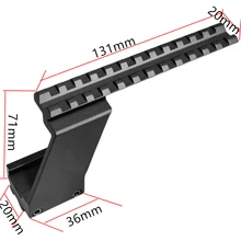 Tactical Weaver Picatinny Top& Bottom Rail Pistol Handgun Scope Mount Fits Glock Pistols Front Red Dot Laser Sight