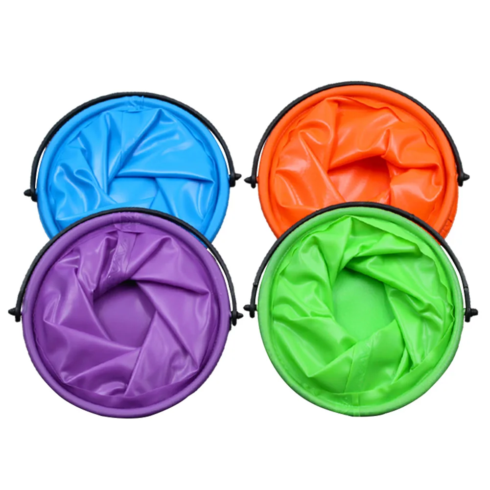 

Travel Folding Bucket Bathroom Camping Supplies Portable Ergonomic With Compartment Outdoor Camping Tools Fishing Washing Bag