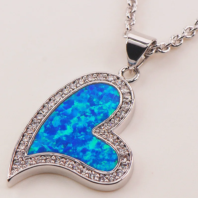 Blue Fire Opal 925 Sterling Silver Fashion Jewelry Pendant P162 pendant 