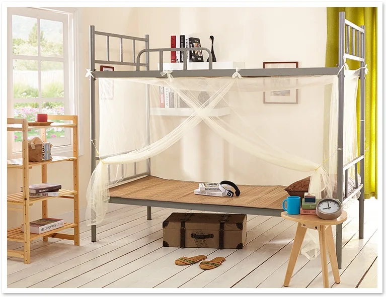 

Mosquito net for double bed 1 1.2 1.35M School Bunk bed Nets Single door NEW Fine Mesh Netting set Canopy Curtains Coustiquaire