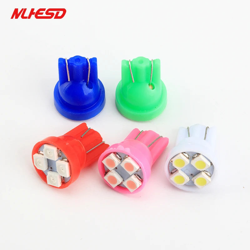 

1000Pcs Wholesale T10 4LED 4SMD W5W 194 168 4 LED Smd 3528 1210 Auto Car Wedge Lamp Bulbs Side Indicator Light 12V