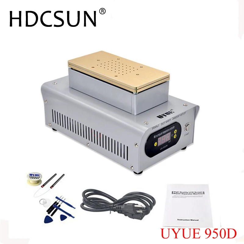 

UYUE 958D Built-in Two Big Pumps 7 Inch Vacuum LCD Separator Machine for iPhone X for Samsung s8 s7 edge LCD Screen Separation