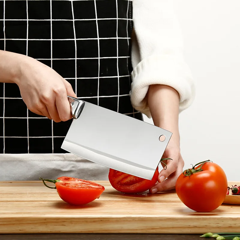 Stainless Steel Medium Duty Cleaver Chef Butcher Chopping Knife Heavy Duty Meat Cleaver Very Sharp and Durable Kitchen Knife