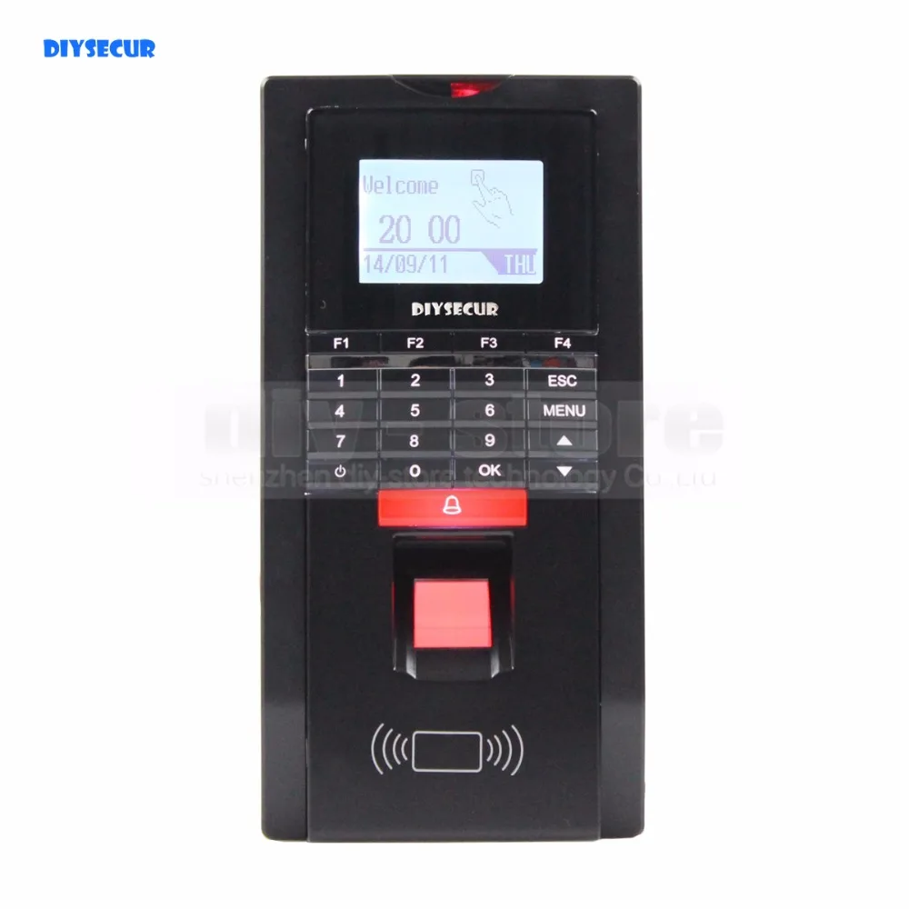 

DIYSECUR Biometric Fingerprint Time Clock And Access Control With ID Card Reader + TCP + USB