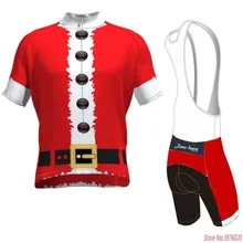 Набор трикотажных изделий для велоспорта, рождественский подарок Санты, одежда для велосипеда, одежда для велоспорта с коротким рукавом, ropa ciclismo, Мужская одежда для велоспорта на Рождество