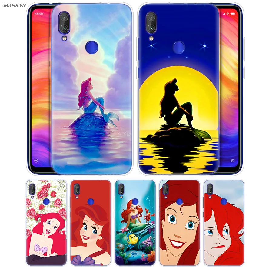 

Case for Xiaomi Mi Play 8 A2 6X Soft Cover For Redmi 6 6A Note 7 6 5 4 4X Lite Pro The Little Mermaid Cartoon Rubber Cover Capa