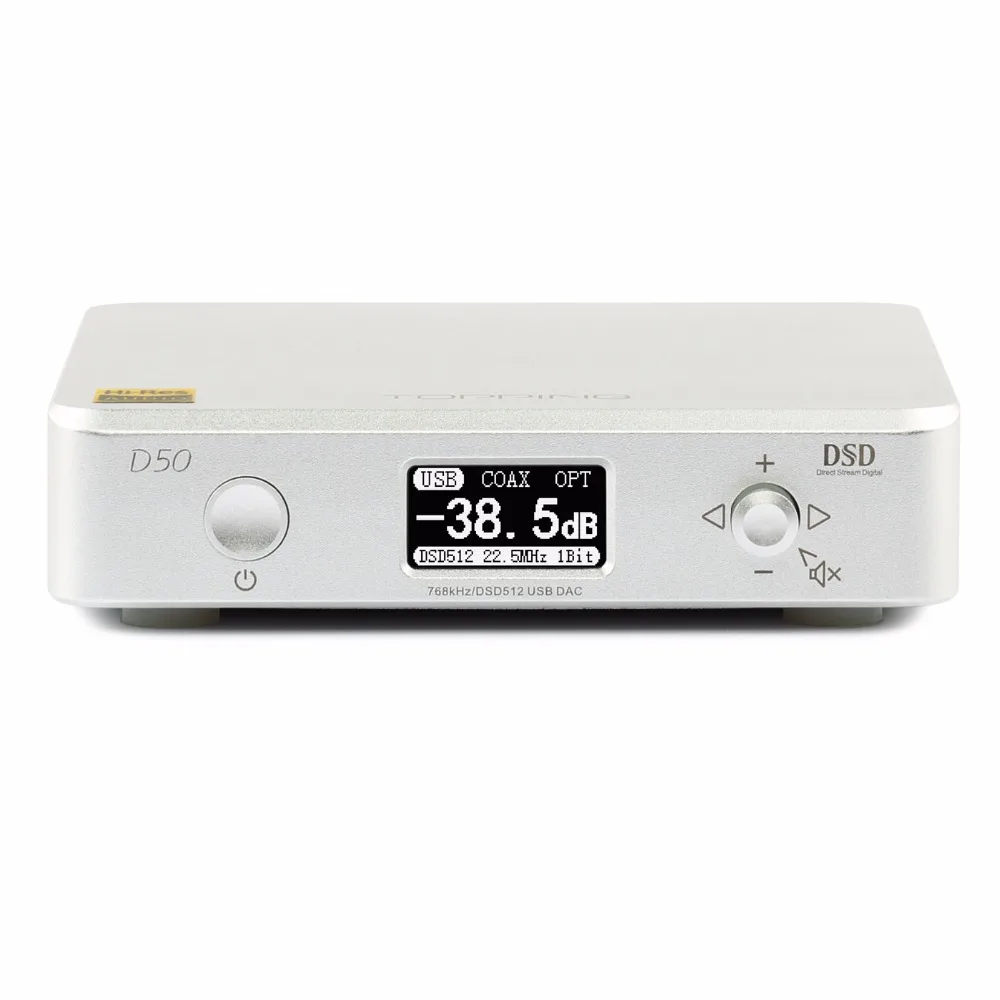 Новый TOPPING D50/D50S Мини HIFI аудио декодирование ES9038Q2M * 2 USB DAC XMOS XU208 DSD512 32 бит/768 кГц OPA1612