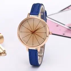 Новый Для женщин часы модные Цвет ремешок цифровой циферблат кожаный ремешок аналоговые кварцевые наручные Часы Relogio Feminino Оптовая Продажа