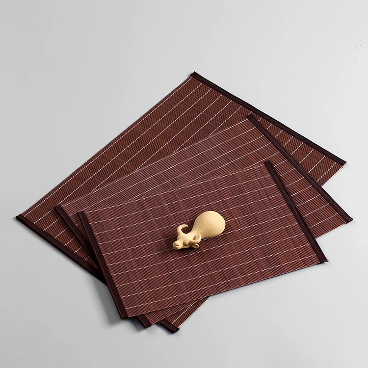 Japan Style Bamboo Tea Cup Mat Zen Tea Accessories Linen Coasters
