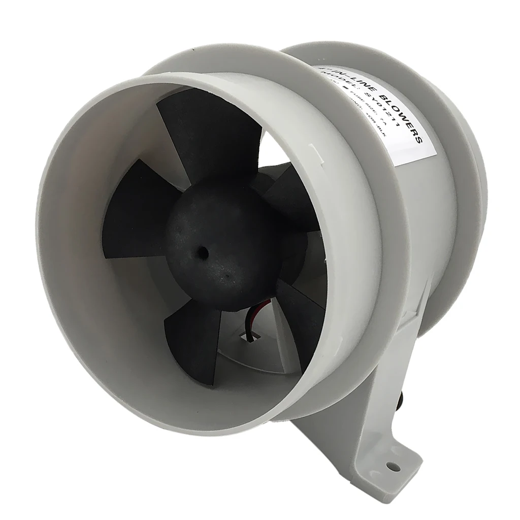 12V 40A ABS Quiet Blower Water Resistant 4 inch Diameter High Air Flow In-Line Blower Marine Bilge Boat Blower Motor