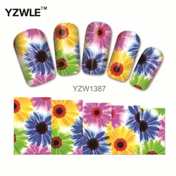 WUF 1 лист Шикарный цветок дизайн ногтей переводные наклейки s Splendid Water переводные наклейки (YZW-1387)