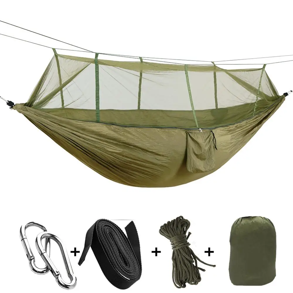 1 2 Person Portable Outdoor Camping Hammock with Mosquito Net High