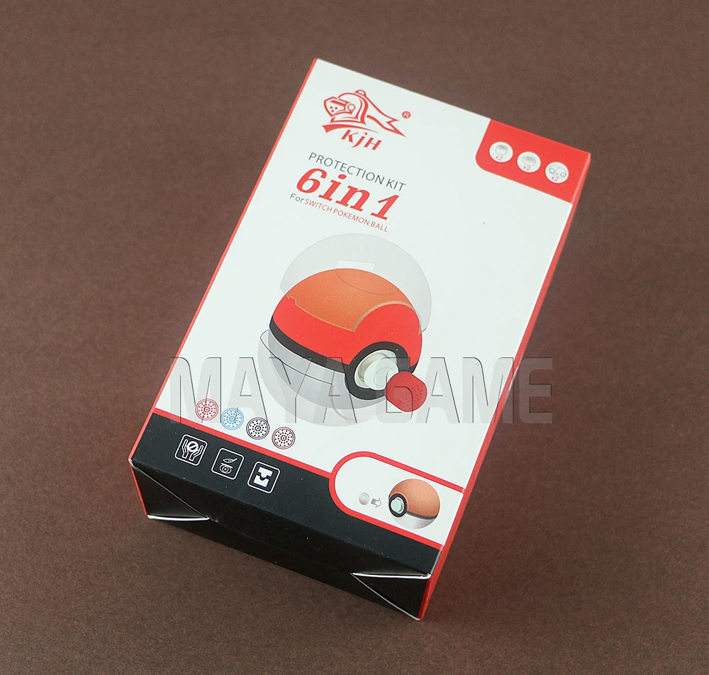 10 комплектов для Nintendo Switch Poke ball 6 в 1 защитный комплект прозрачный Кристальный