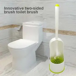 Очиститель для туалета щетка TPR двойная сторона без мертвой конец ванная комната щетка с длинной ручкой YU-Home