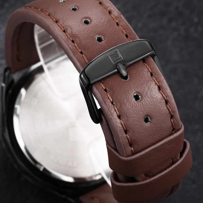 2018 NAVIFORCE Brand Men's Fashion Casual Sport Watches Men Waterproof Leather Quartz Watch Man military Clock Relogio Masculino