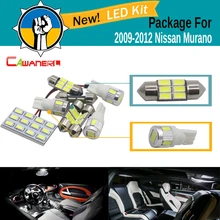 Cawanerl 13 X автомобилей 5630 SMD Светодиодная лампа Географические карты купол Шаг Магистральные Номерные знаки для мотоциклов светодиодные комплект белый для Nissan murano 2009-2012