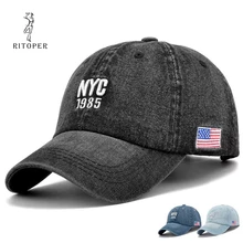 RITOPER, винтажные джинсовые бейсболки, с вышивкой, для улицы, солнцезащитные, для мужчин, США, для женщин, шапки с буквенным принтом, Sombrero, capelusz