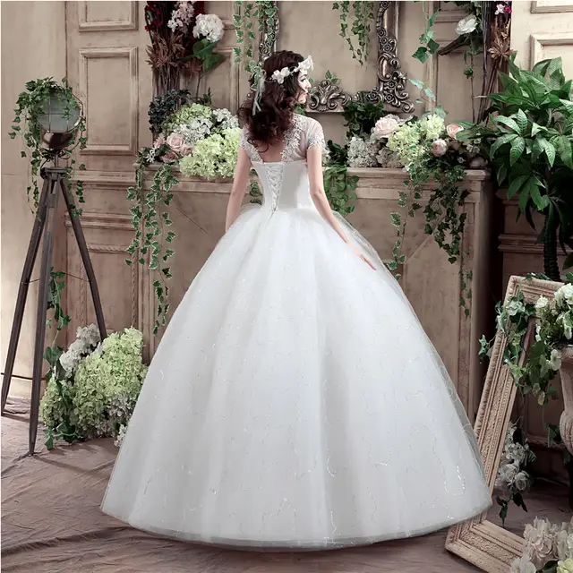1950s Women Vintage Wedding Dress Elegant Lace Patchwork Wedding