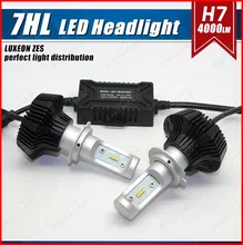 1 Conjunto H7 50 W 8000LM G7 LEVOU Kit Farol LUMILED LUXEON ZES 16LED SMD Chips Fanless 6500 K Pure White Fog Driving DRL Lâmpada Lâmpada