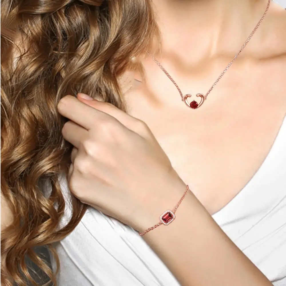 Женский ювелирный комплект из серебра 925 пробы с гранатом|jewelry sets|fine jewelryjewelry sets red |