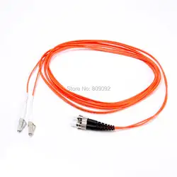 Высокое качество 3 м ST-LC Duplex 62.5/125 многомодовый Волокно оптический соединительный кабель оранжевый