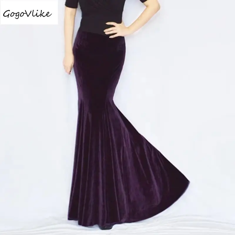 skirt mermaid tail fish formal tight velvet elegant hip slim package skirts