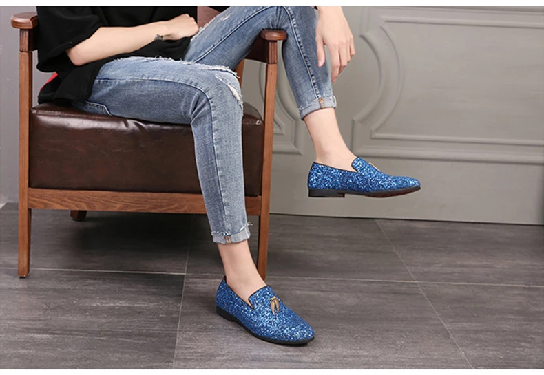 Men's Casual Shoes' Shoes' Men Glitter Pu Leather Slip-On Mens Business Shoes Leather Luxury Dress Shoes Men Mens Loafers 47 48  (8)