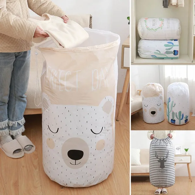 Home Large Organizer Storage Bag Clothes Packaging Toy Packing Bag Quilt Closet Clothing Luggage Bag For Pillow Blanket Bedding