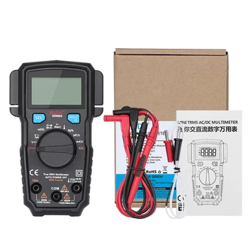 

Digital Multimeter Auto-Ranging 6000 Counts Voltmeter Temperature Capacitance Alert Continuity Diode Multi Tester Meter
