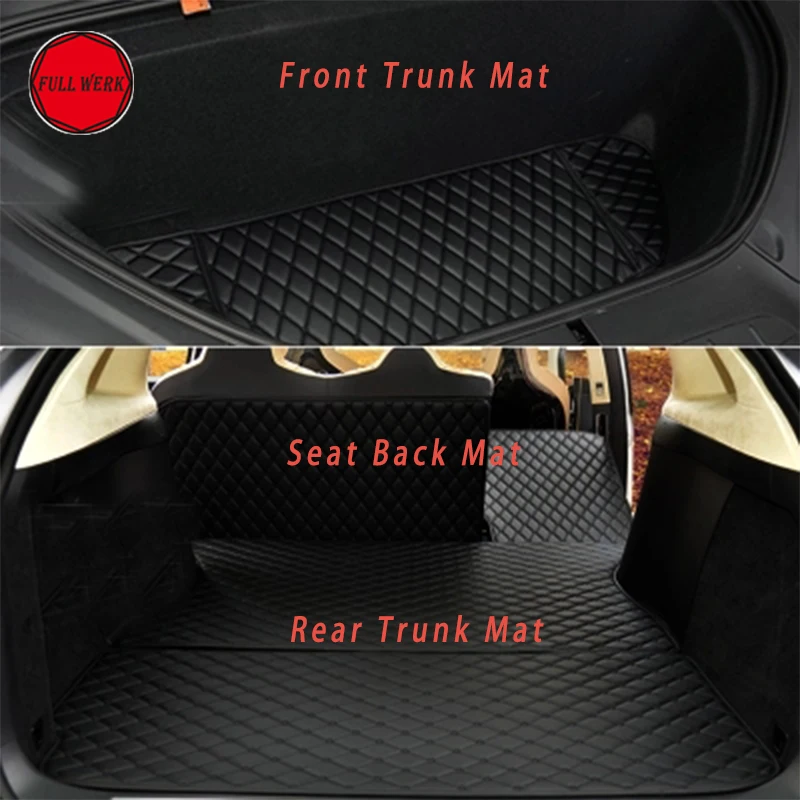 Us 5666 6 Offmicrofiber Leather Car Front Rear Trunk Mat Seat Back Pad For Tesla Model X 5 Seats Cargo Liner Waterproof Protector Accessories On