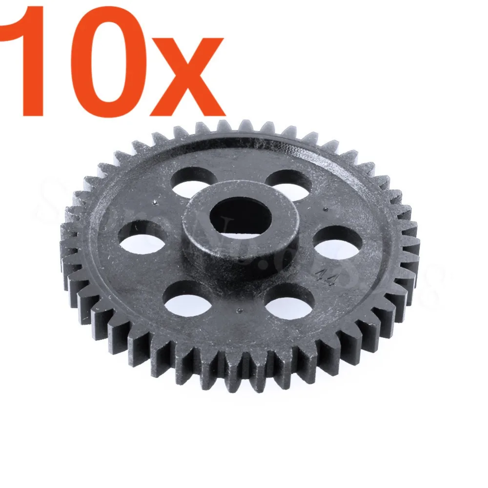 10pcs RC HSP 02040 Spur Diff Main Gear 44T For 1/10 Nitro On Road Car 94102 94122 SONIC XSTR POWER Redcat Lightning STR Parts